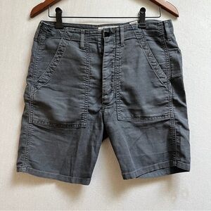 THE GREAT Charcoal Utility Cargo Shorts Sz M